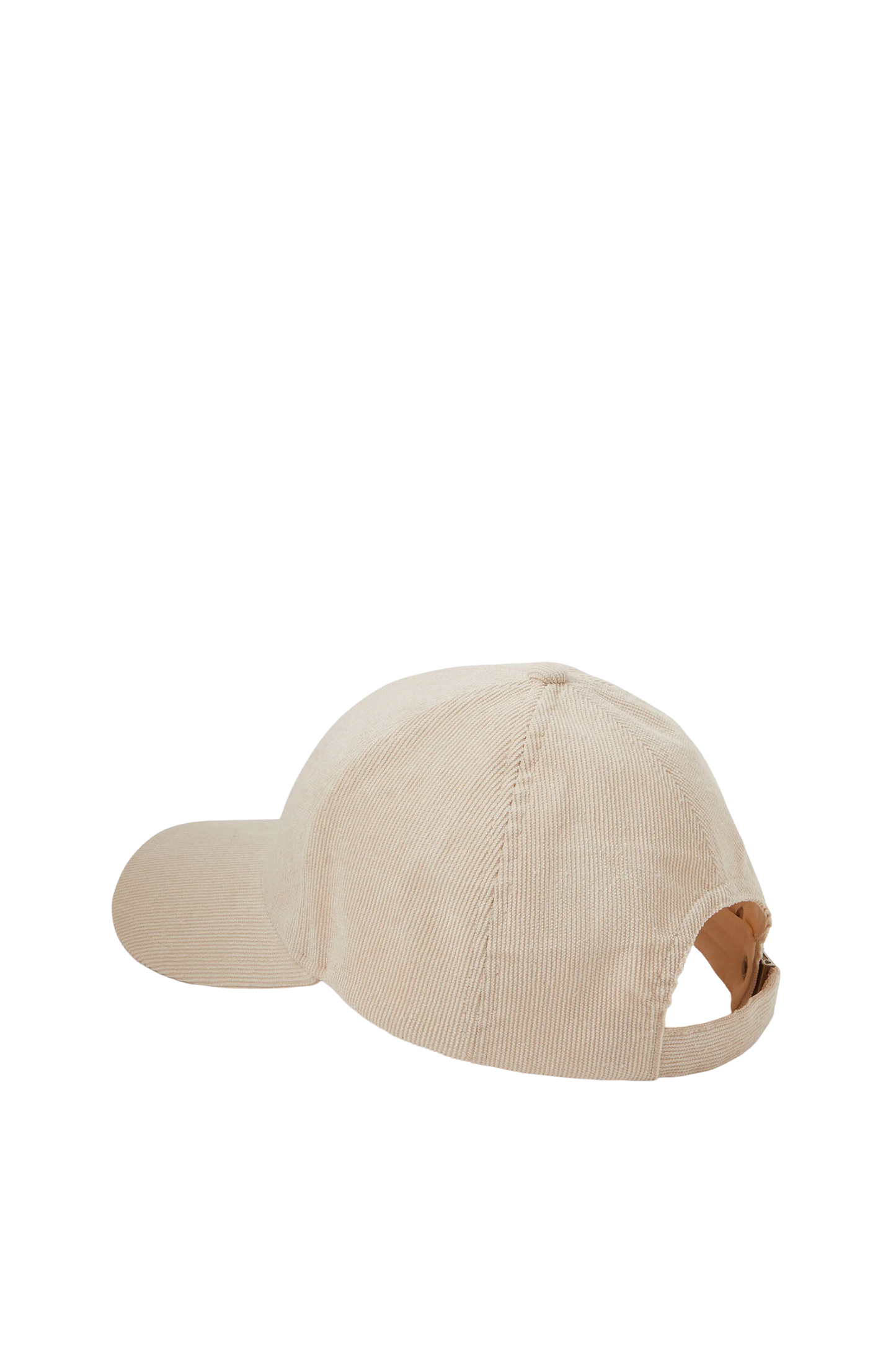 Cotton Baseball Cap with Curved Brim, Beige